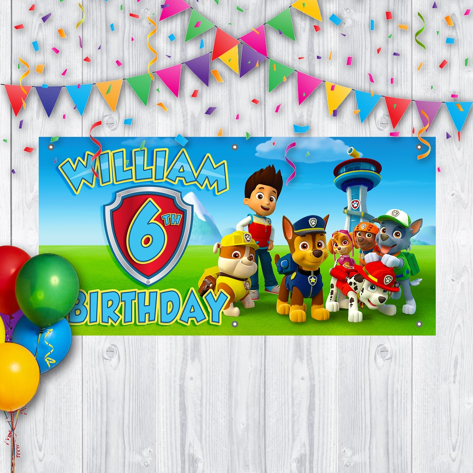 Paw Patrol Birthday Banner Buy Banners Online Cuztom Threadz Worksheets Library