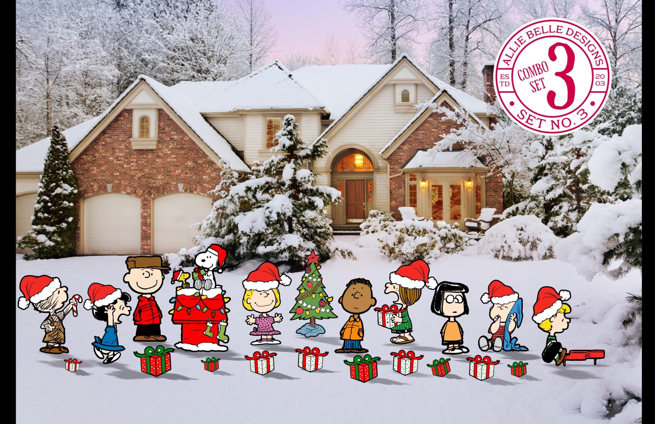 Peanuts Christmas Banner Etsy