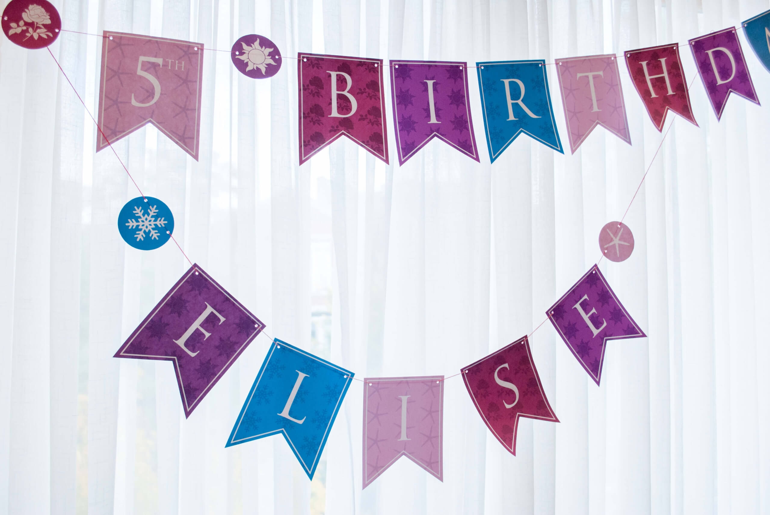 Personalized Princess Happy Birthday Banner Printable PDF For All The Disney Princesses Birthday Party Merriment Design