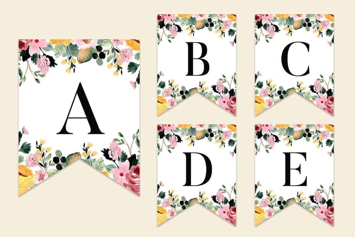 Free Printable Alphabet Banner Letters