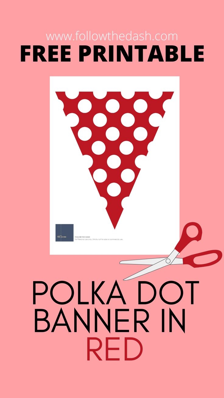 POLKA DOT BANNER Free Printable