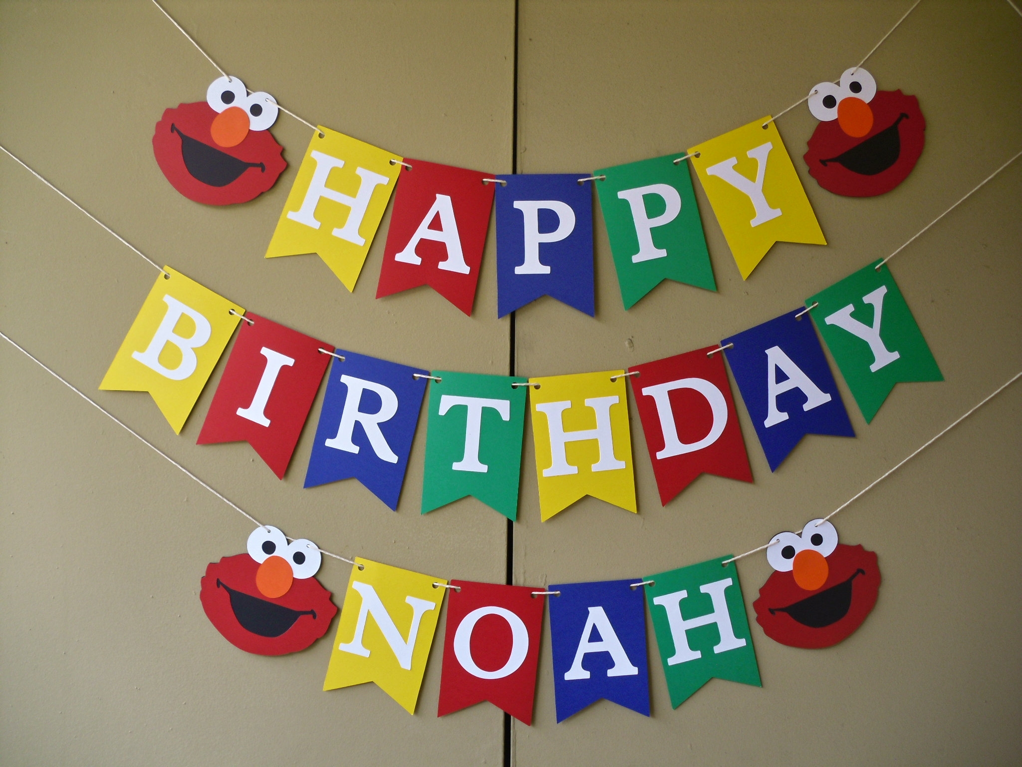 Elmo Happy Birthday Banner Printable