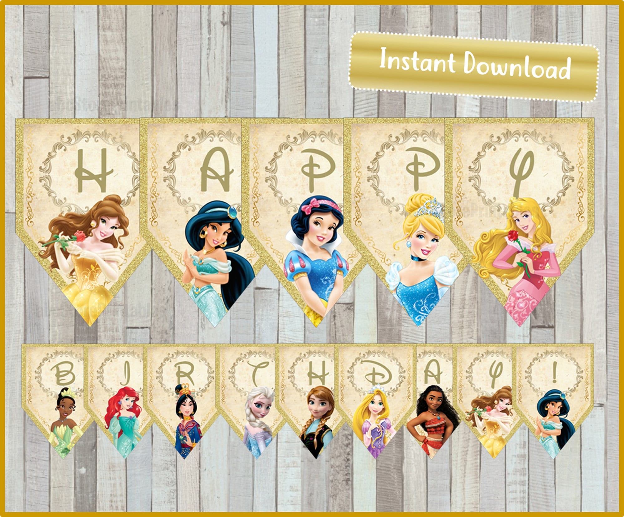 Princess Birthday Printable Banner