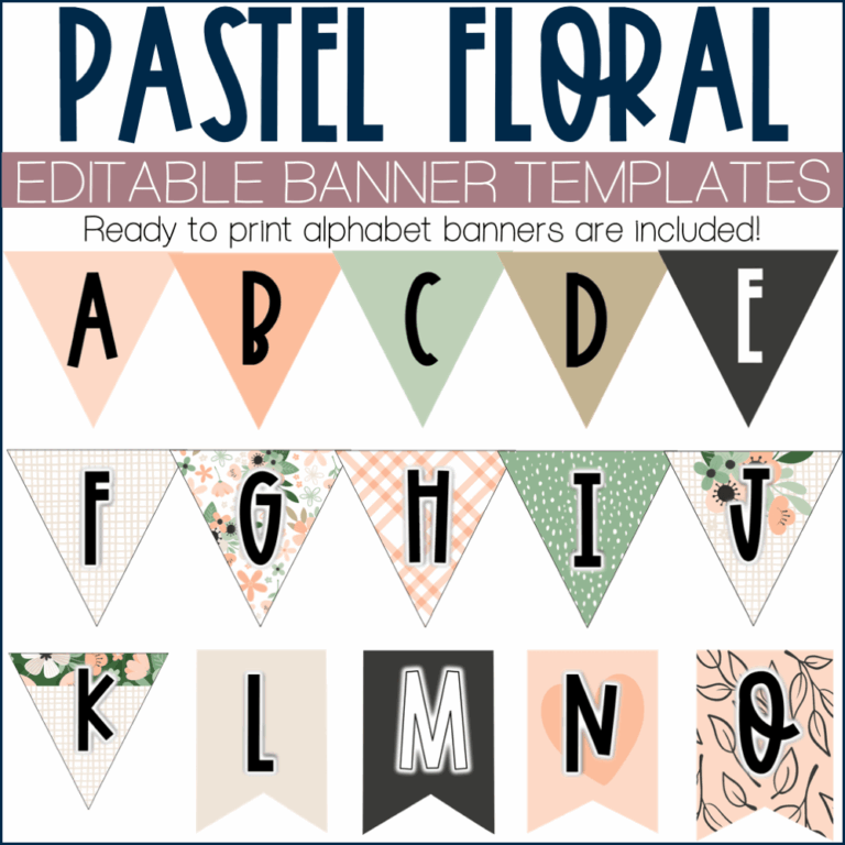 Free Printable Letter Banner Templates - King Printables