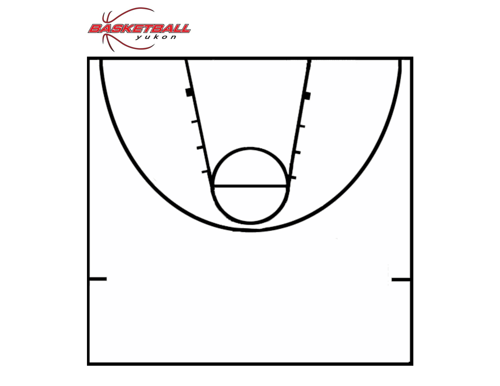 Printable Half Court Basketball Templates