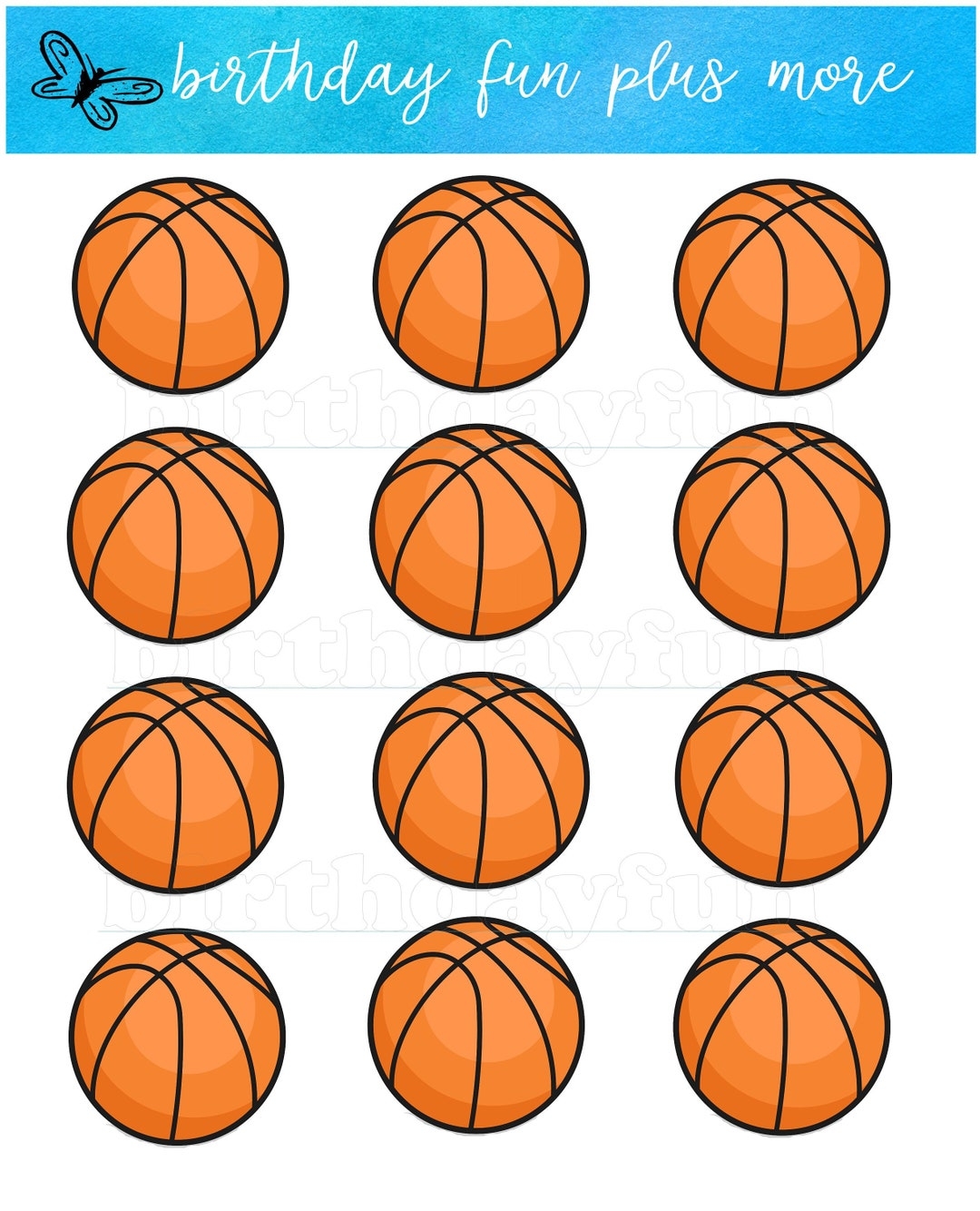 Free Printable Basketball Cupcake Toppers Printable
