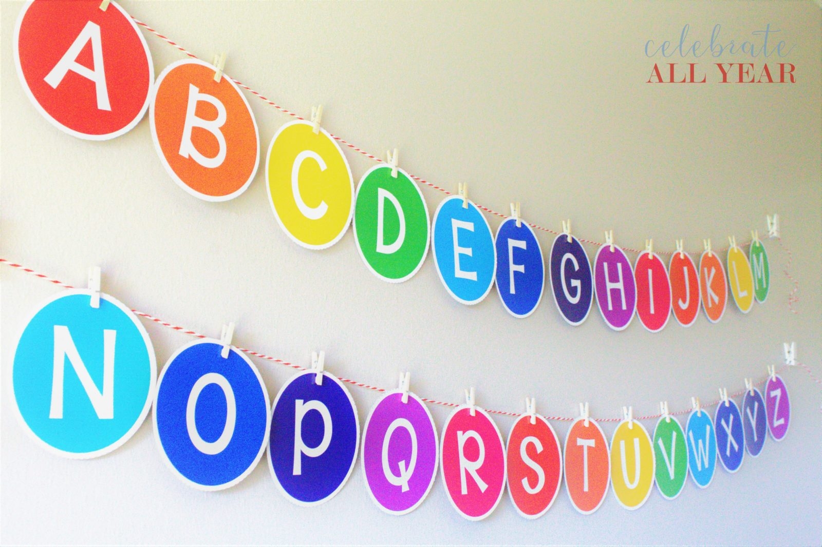 Printable Classroom Alphabet Banner Celebrate All Year