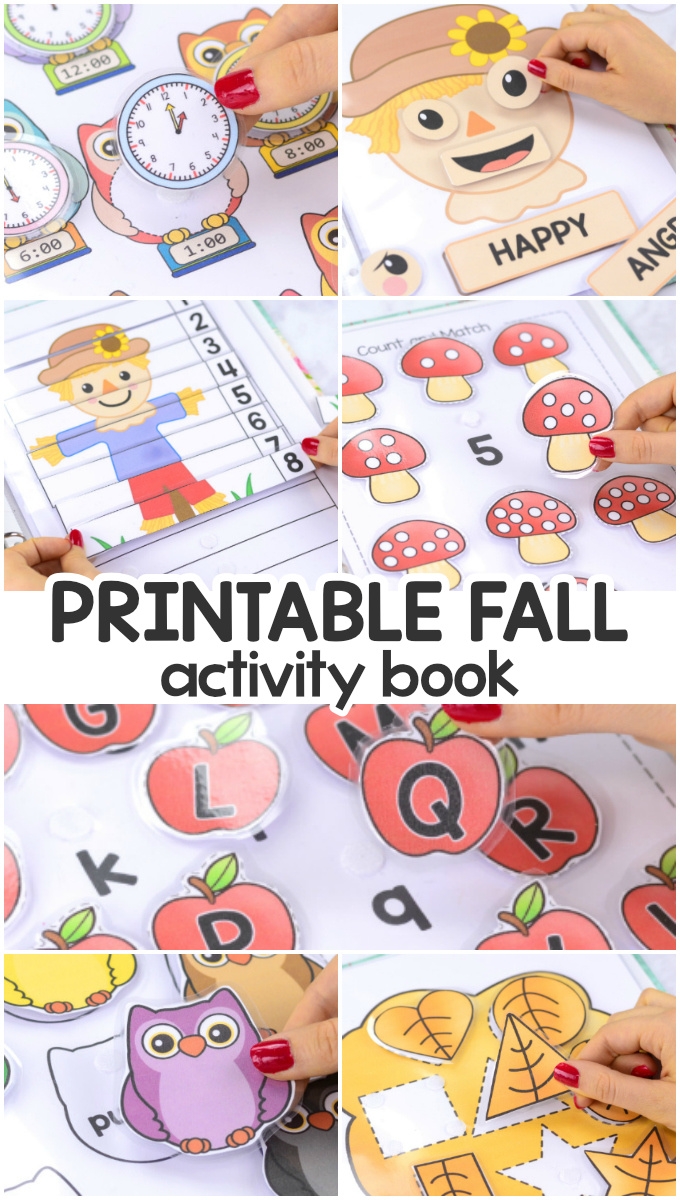 Printable Fall Quiet Book Activity Book For Pre K And K Easy Peasy And Fun