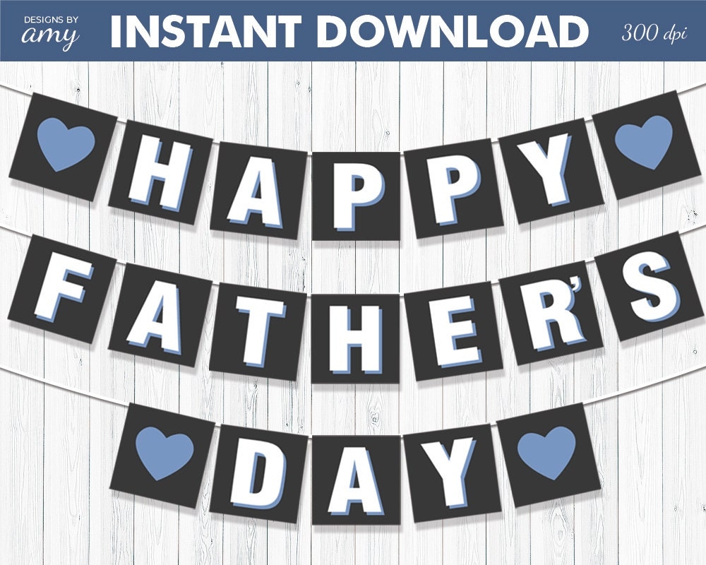happy fathers day banner printable