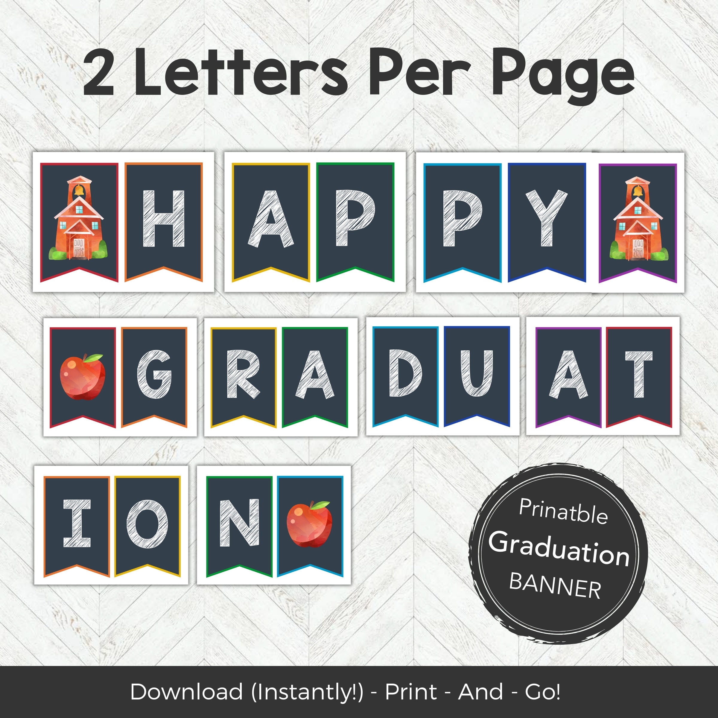 Printable Graduation Banner Preschool Graduation Decorations Kindergarten Graduation Party Happy Graduation Decor 2025 Grad Party Etsy