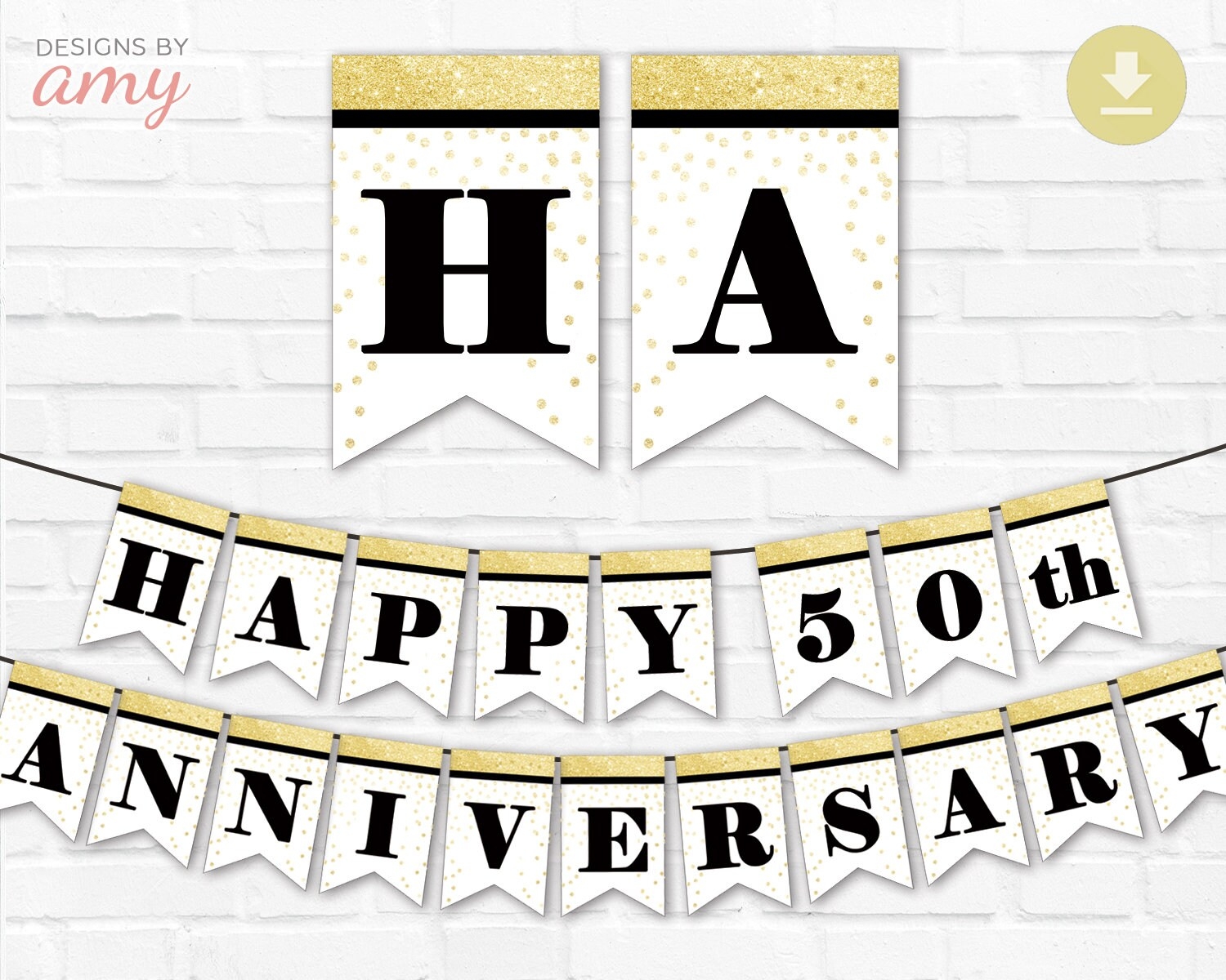 free printable happy 50 birthday banner