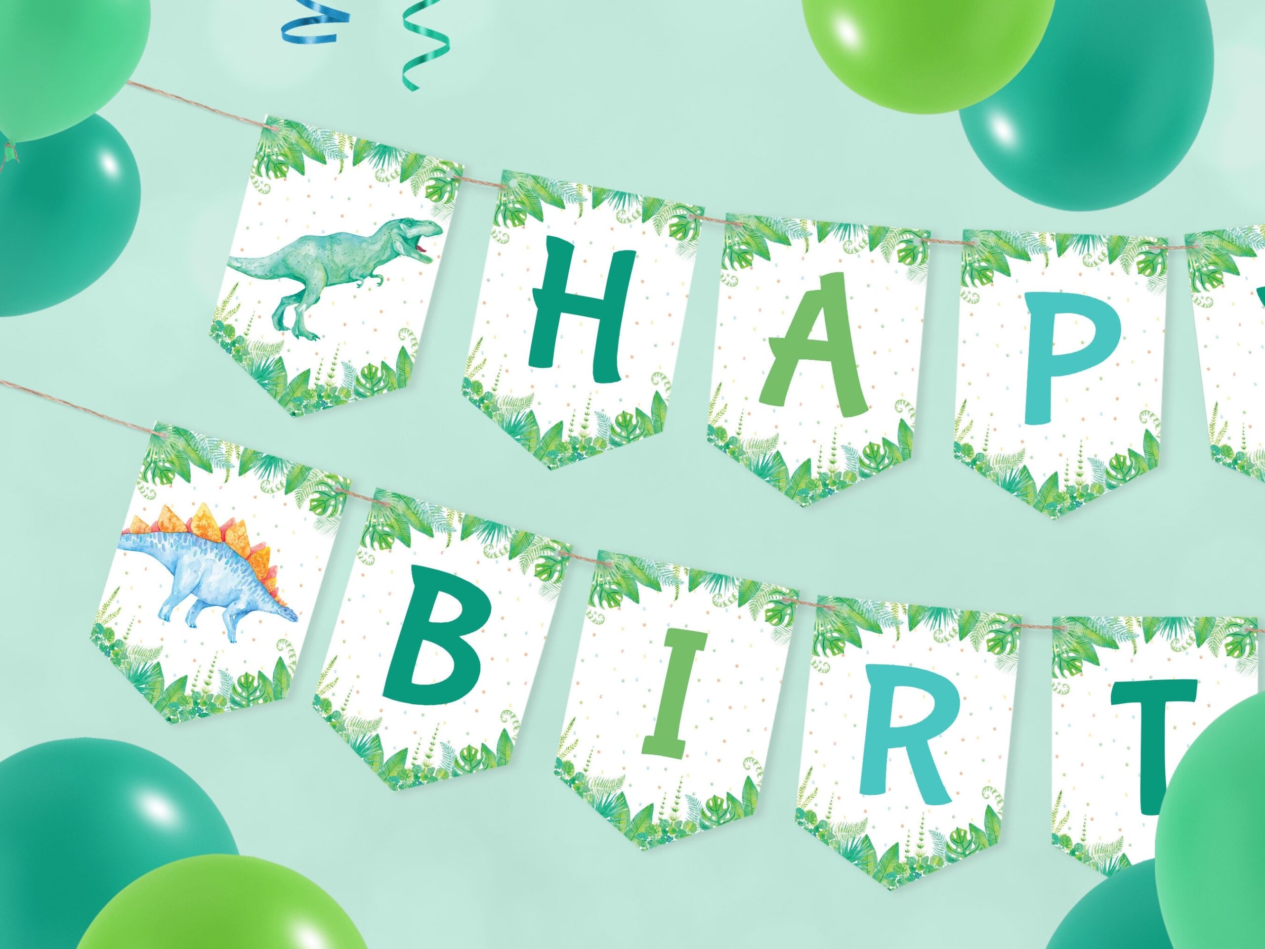 dinosaur birthday banner printable