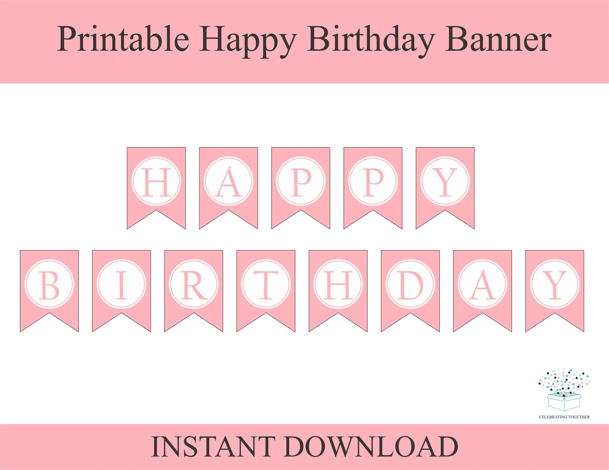 Mini Happy Birthday Banner Printable