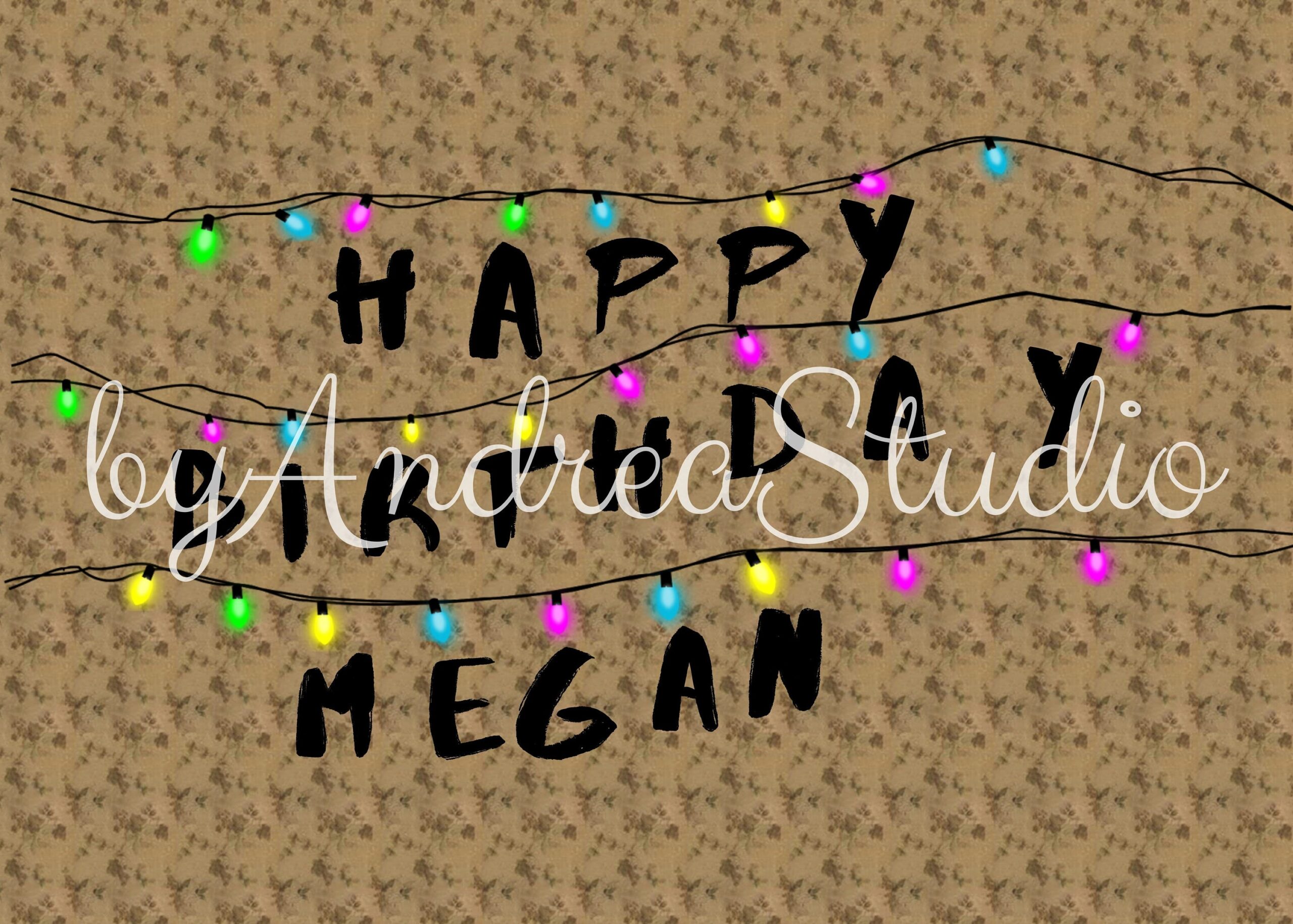PRINTED Personalized Inspired Stranger Things String Lights Birthday Party Backdrop background Stranger Things Party Decoration Etsy