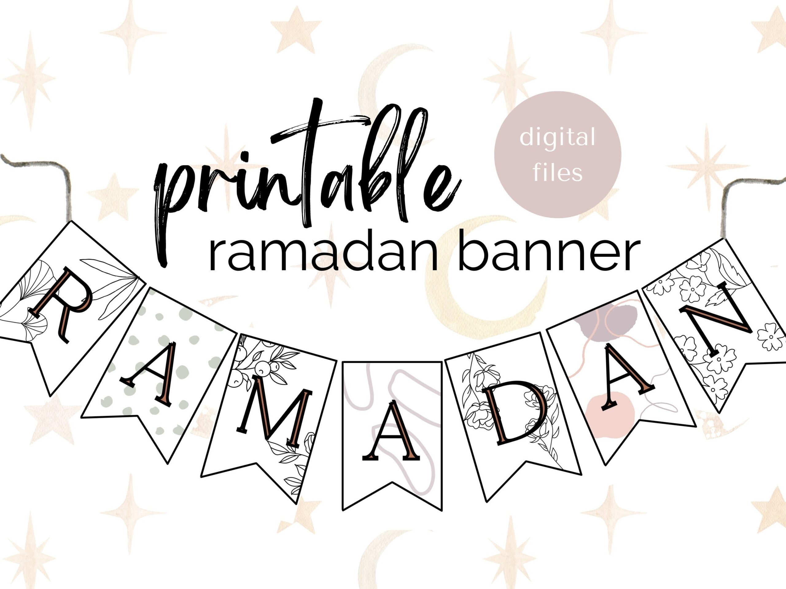Ramadan Banner Ramadan Mubarak Banner Ramadan Printables Ramadan Digital Prints Ramadan Decor Ramadan Garland Ramadan Banner Printable Etsy