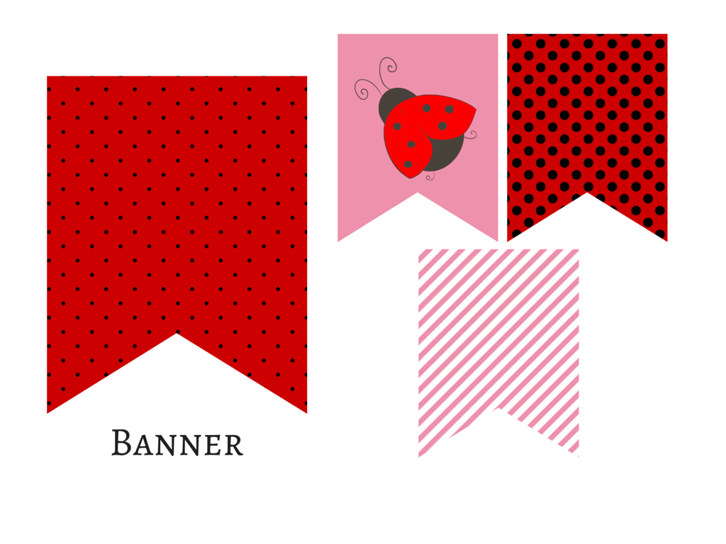 Printable Ladybug Birthday Banner