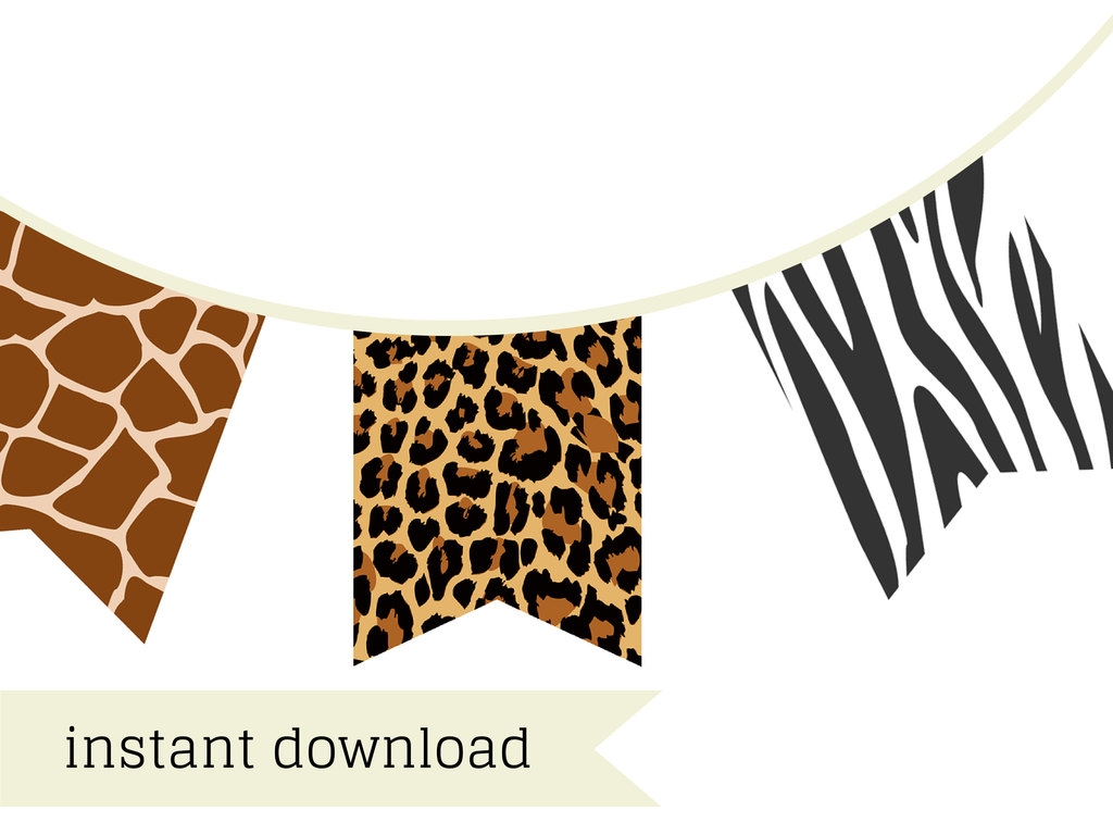 Safari Banner Jungle Banner Magical Printable
