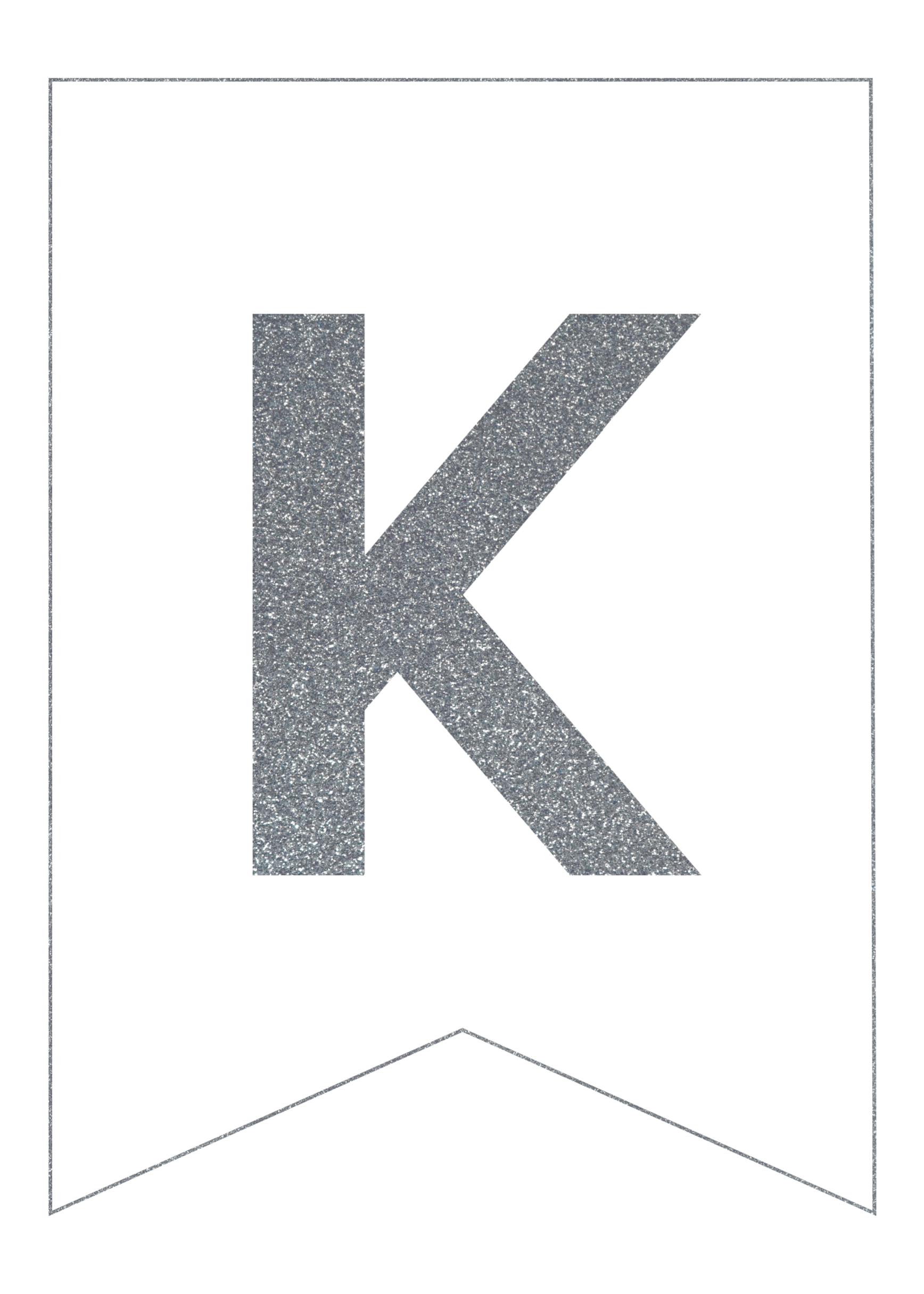 Silver Free Printable Banner Letters Paper Trail Design