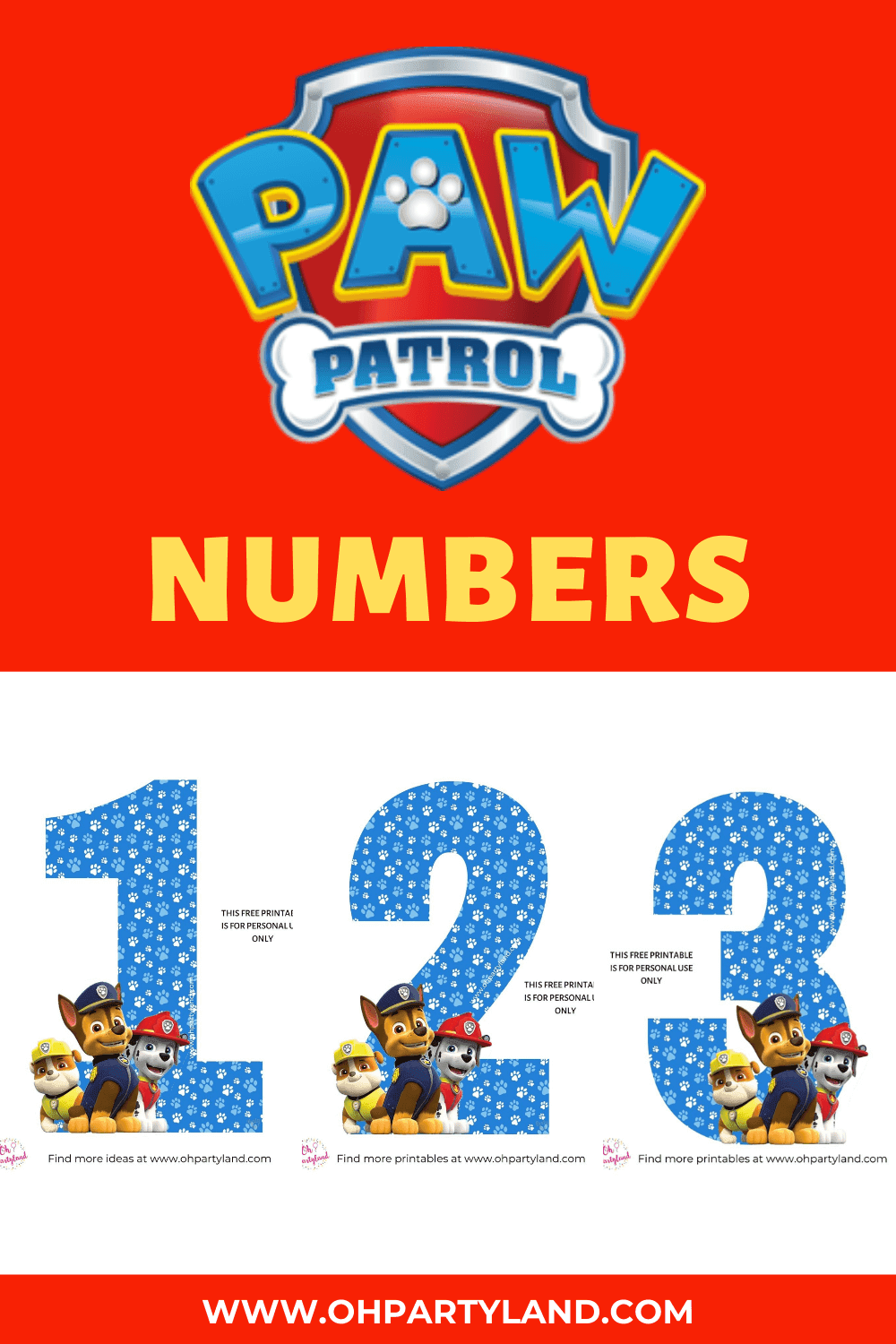 Skye Decorations Free Printable Banner Oh Partyland Paw Patrol Birthday
