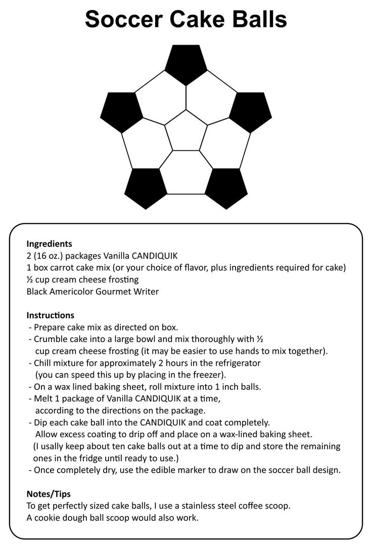 Soccer Ball Cake Template Printable