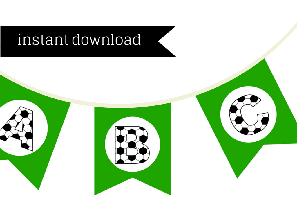 printable soccer number banner