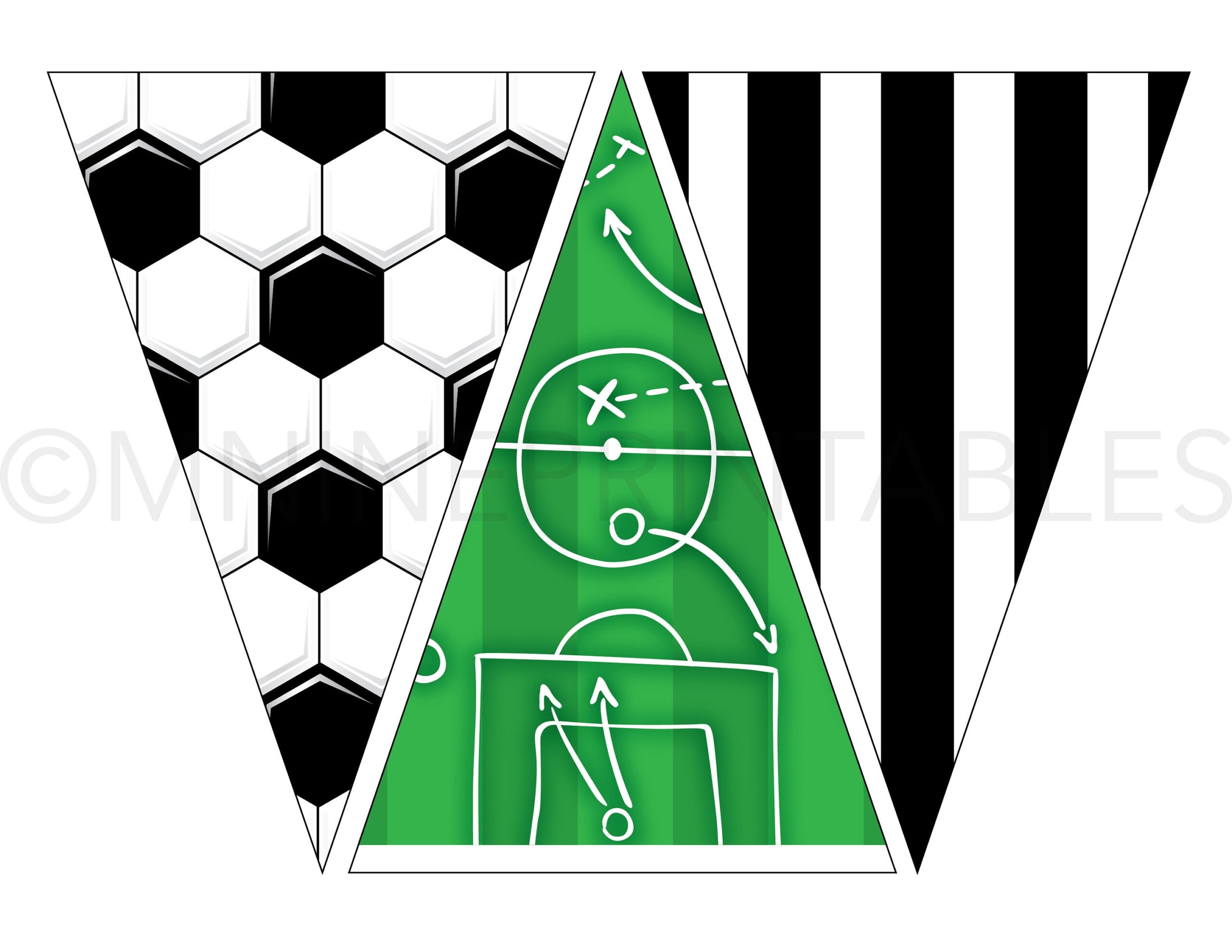 Soccer Pennant Banner Printable Soccer Party Banner Decorations Sports Party Printable Instant Download SC18 Etsy