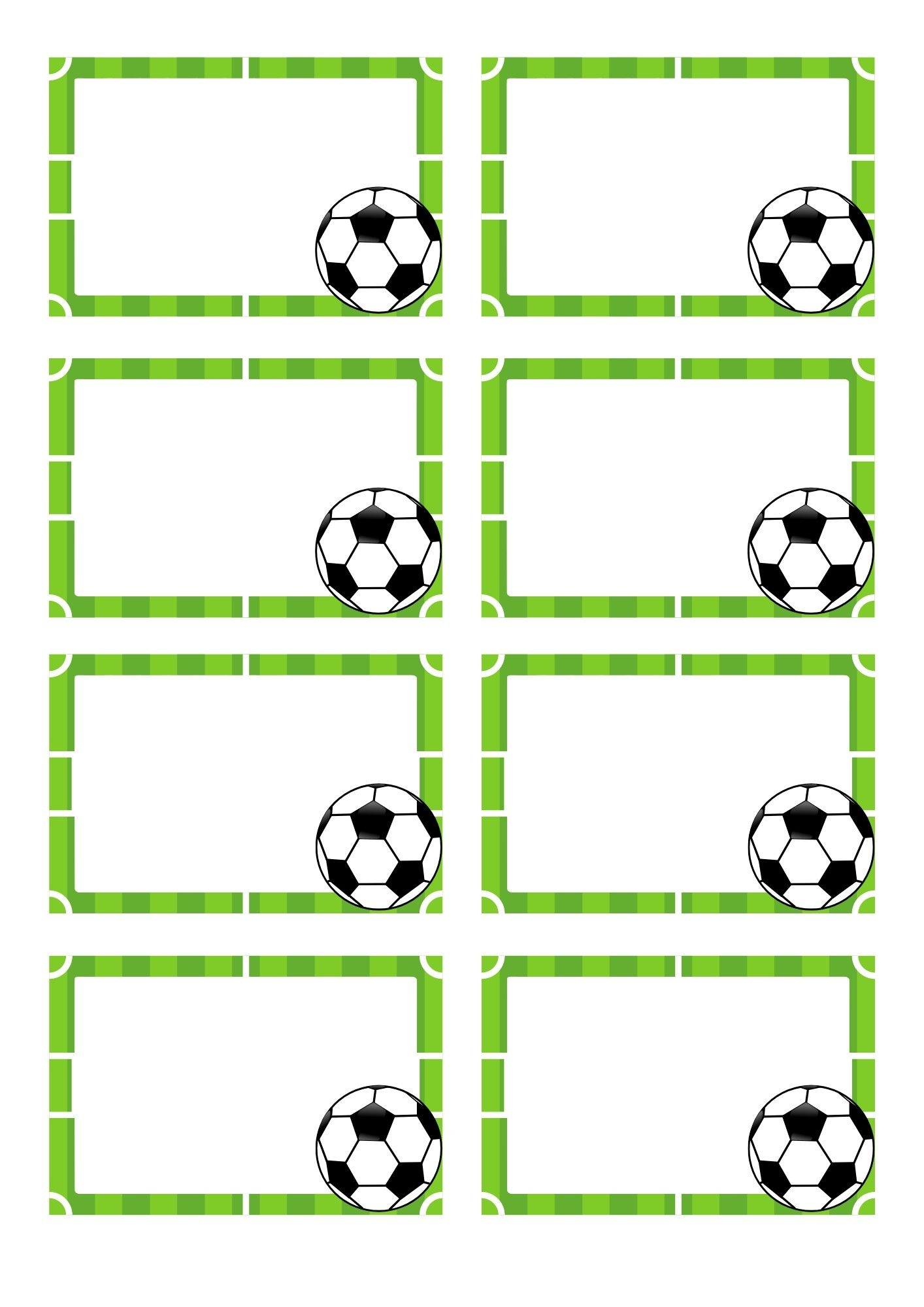 Soccer Themed Name Tags For School