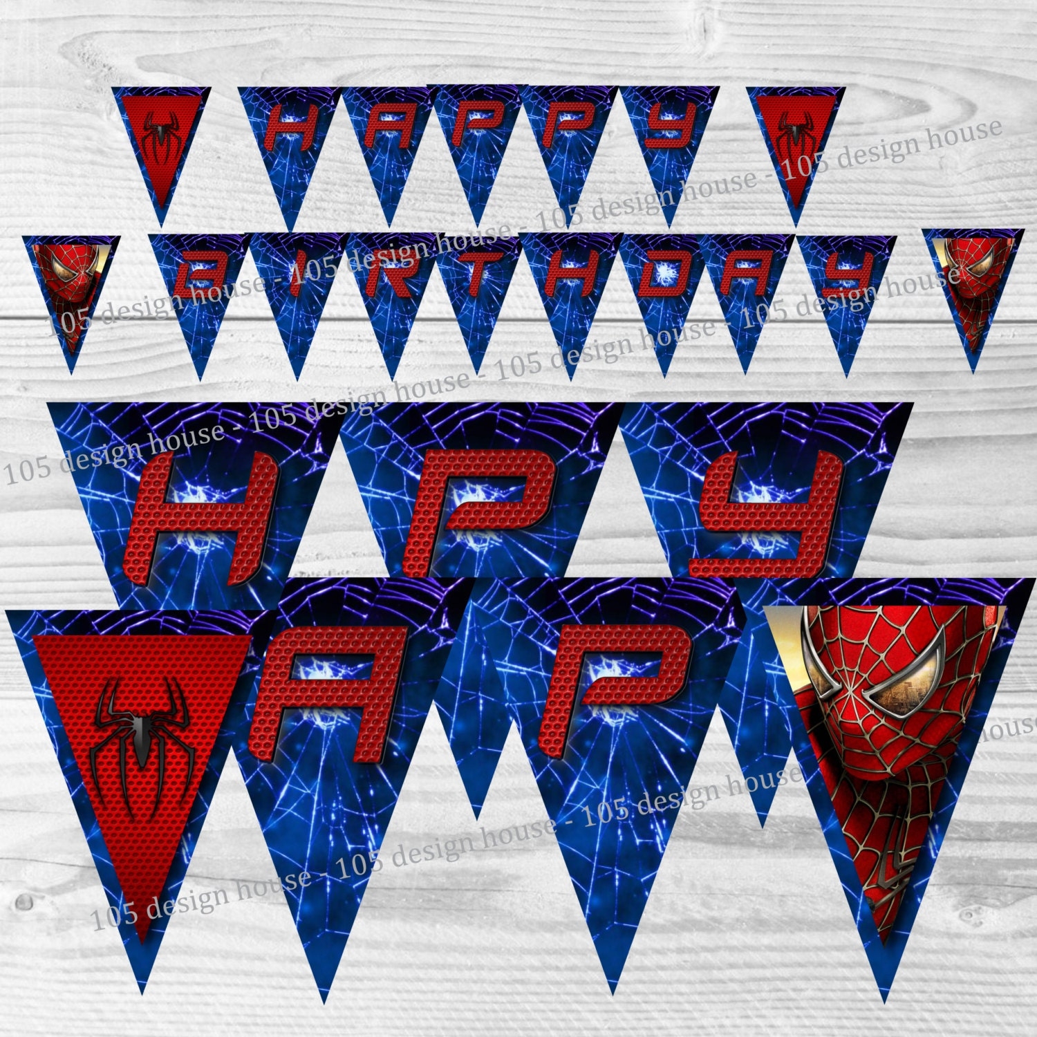 Spiderman Birthday Banner Printable INSTANT DOWNLOAD Printable Spider man Banner Happy Birthday Banner Spiderman Printable Etsy Israel