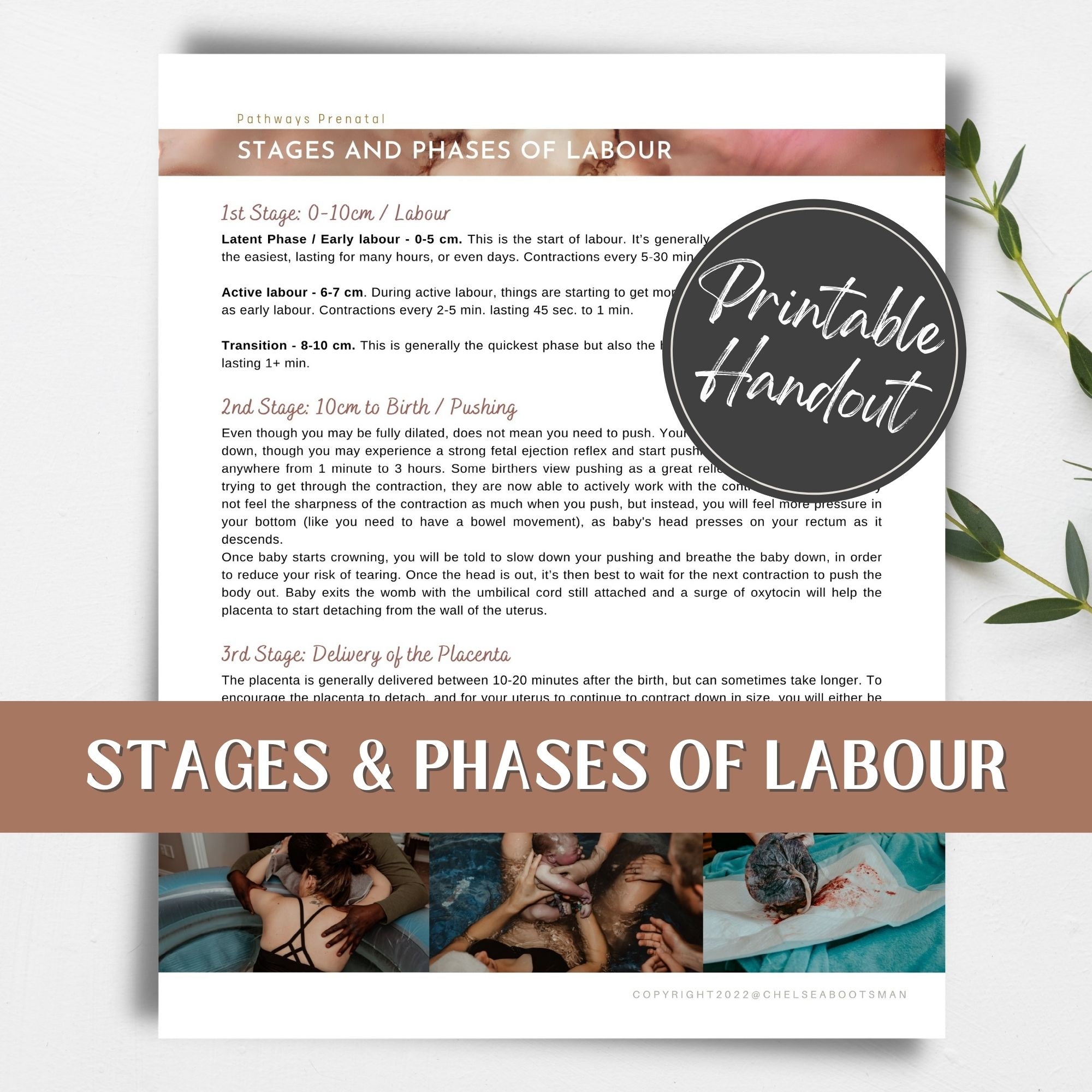 Childbirth Education Handouts Printable