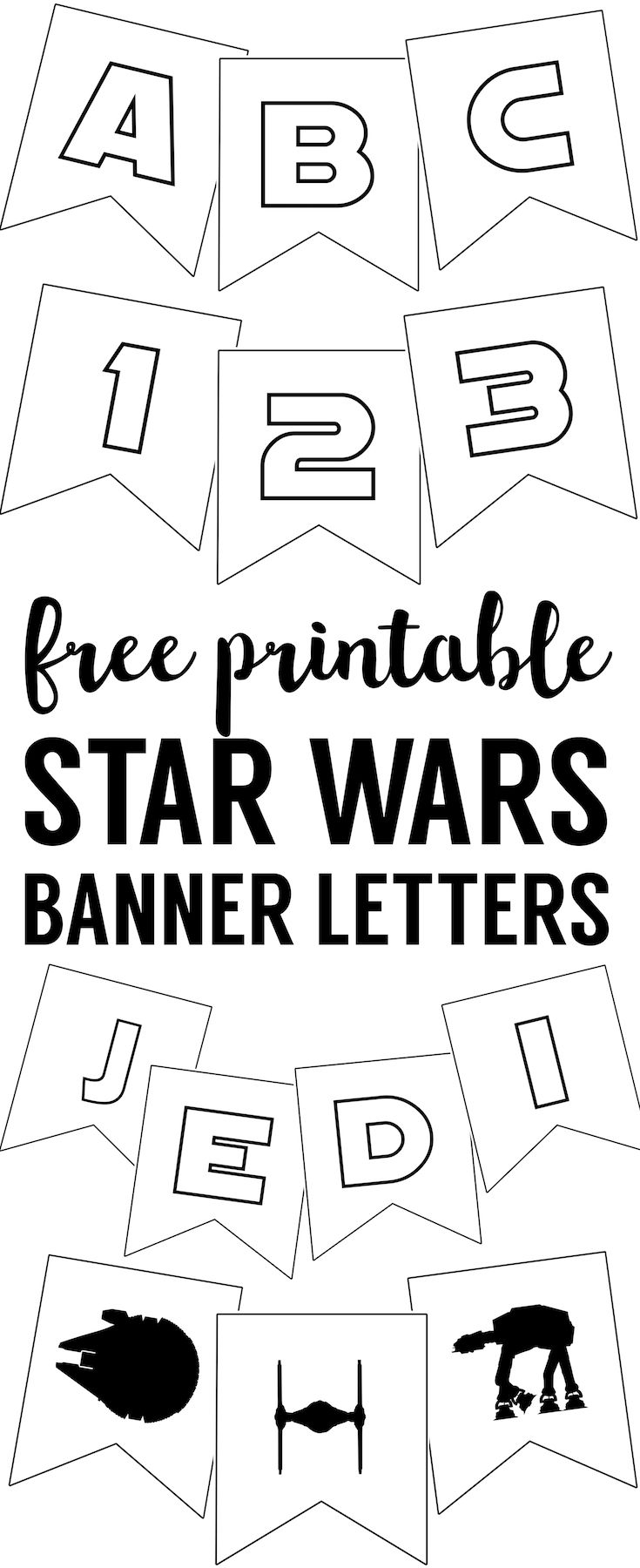 printable star wars banner