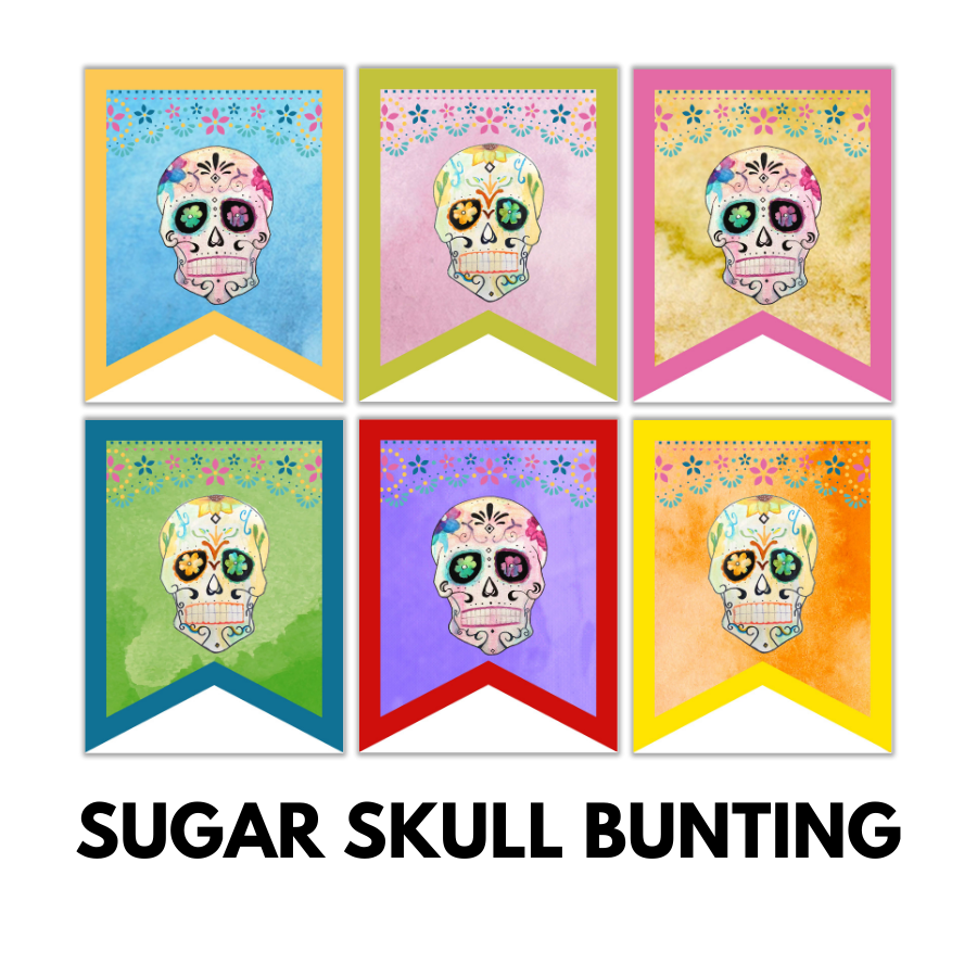 Sugar Skull Banner Printable This Blue Dress