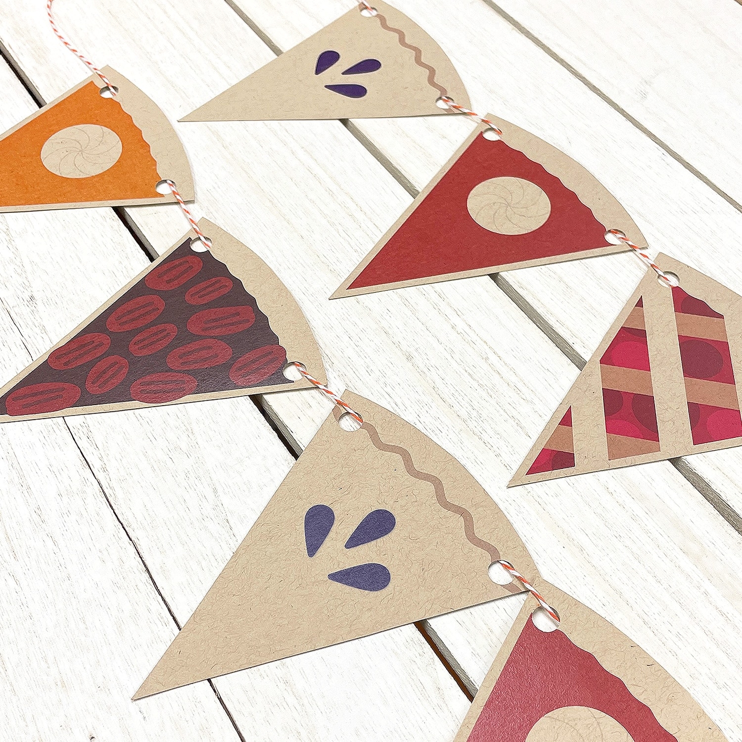 Thanksgiving Pie Banner Free Printable Download