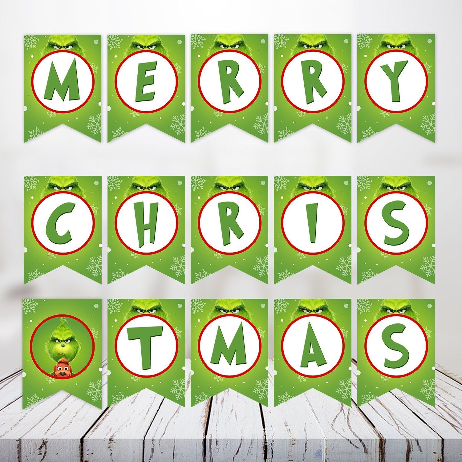 The Grinch Christmas Banner Festive Party Decor