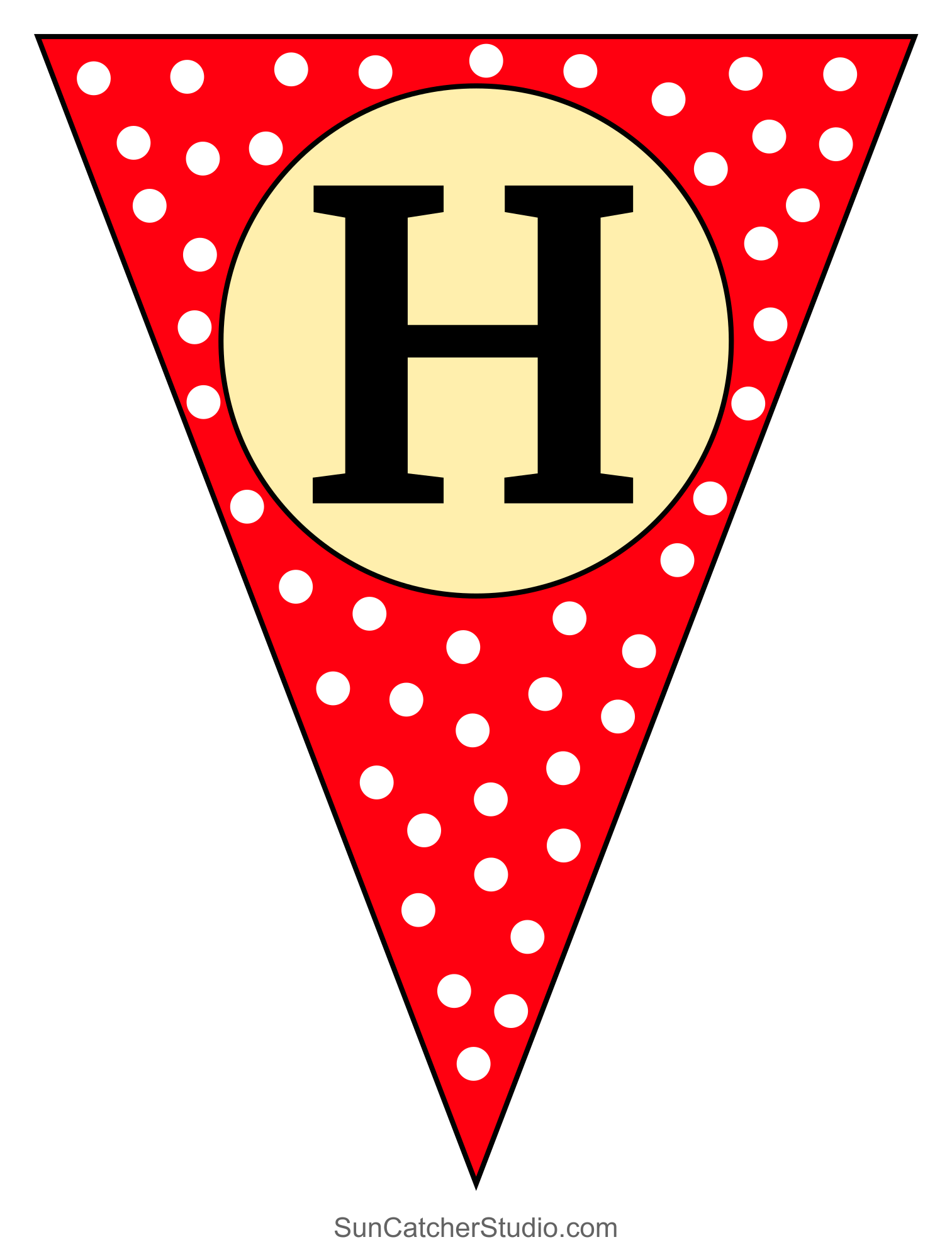 Triangle Banner DIY Letters Printable Flag Templates Free Printables Monograms Design Tools Patterns DIY Projects