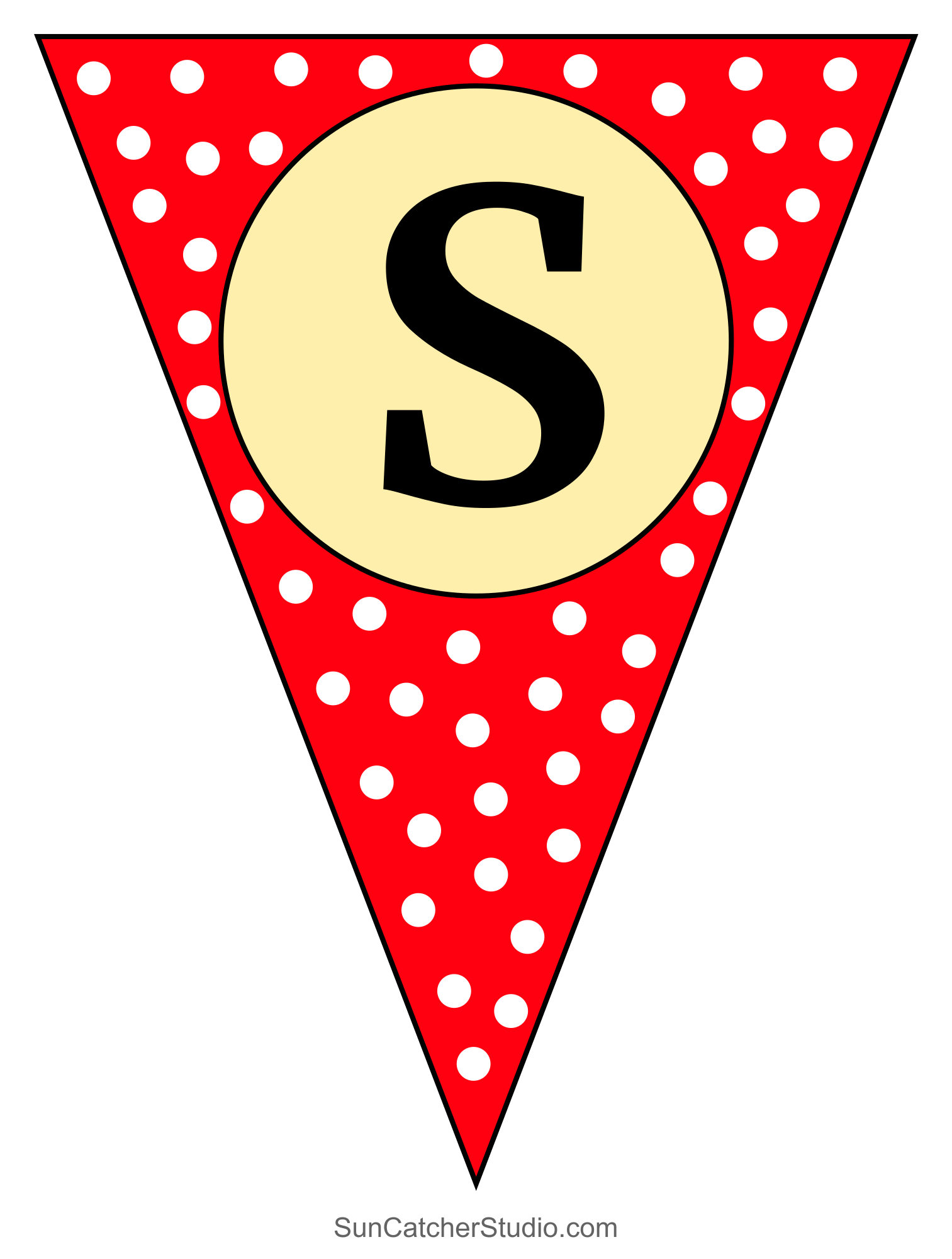 Triangle Banner DIY Letters Printable Flag Templates Free Printables Monograms Design Tools Patterns DIY Projects