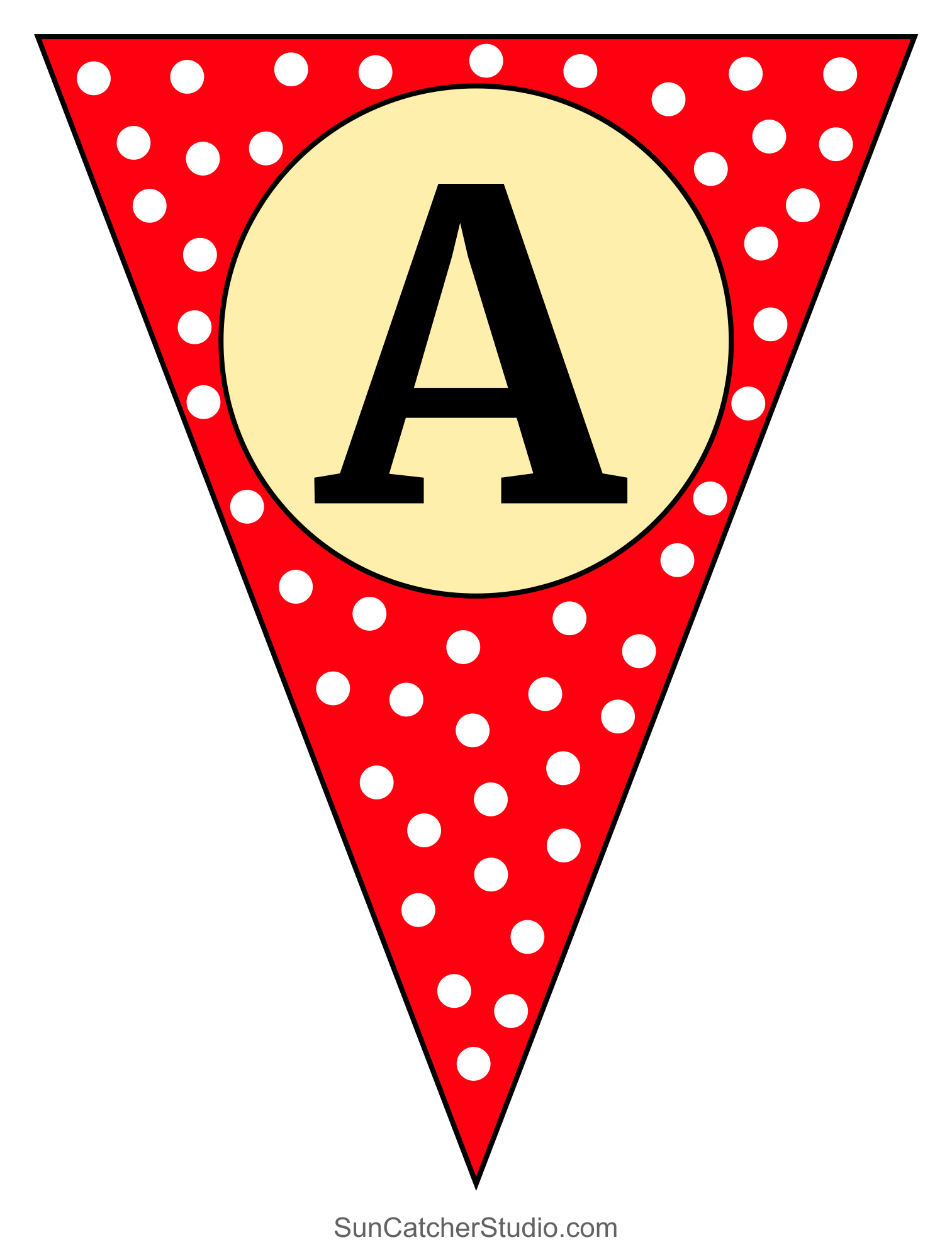 Triangle Banner DIY Letters Printable Flag Templates Free Printables Monograms Design Tools Patterns DIY Projects