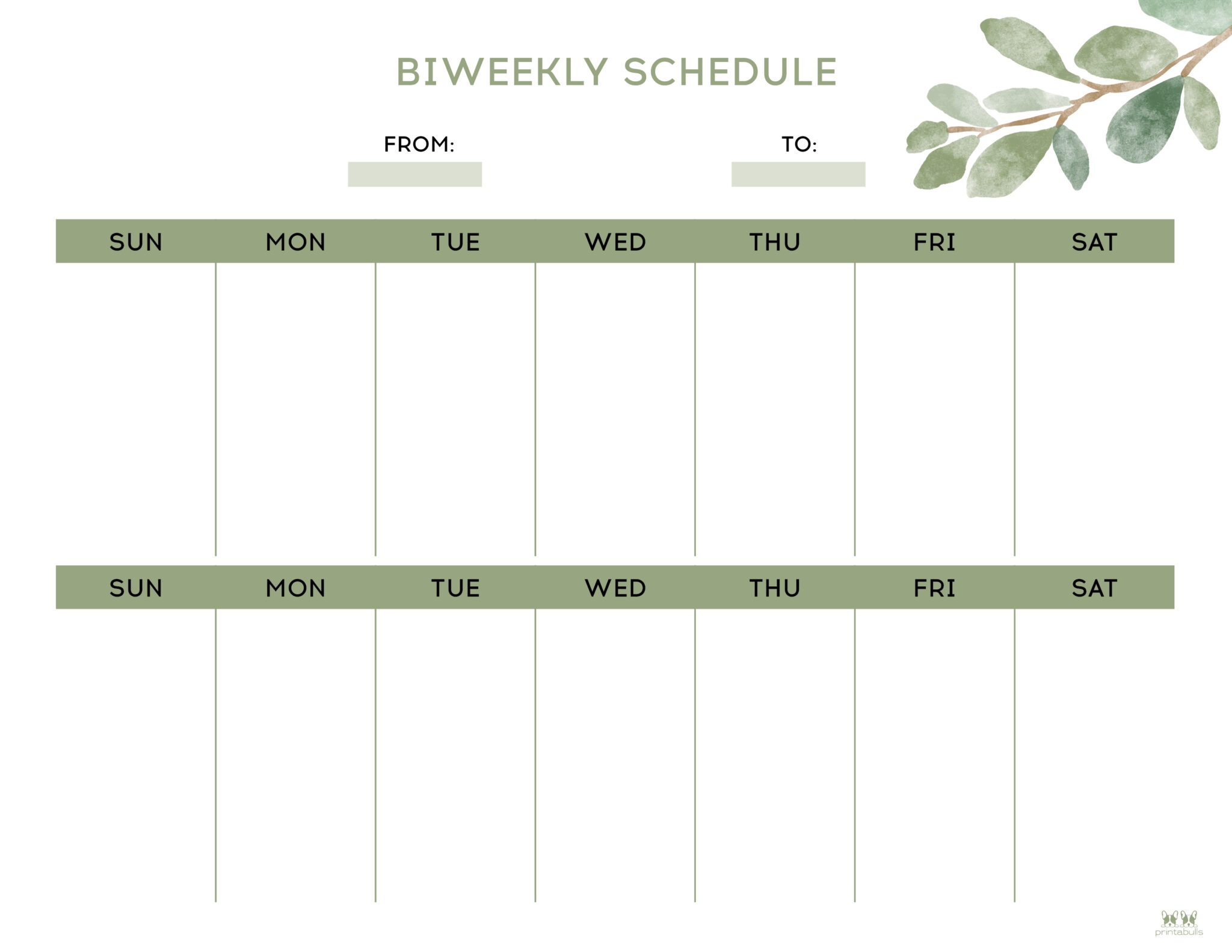 2 Week Planner Printable