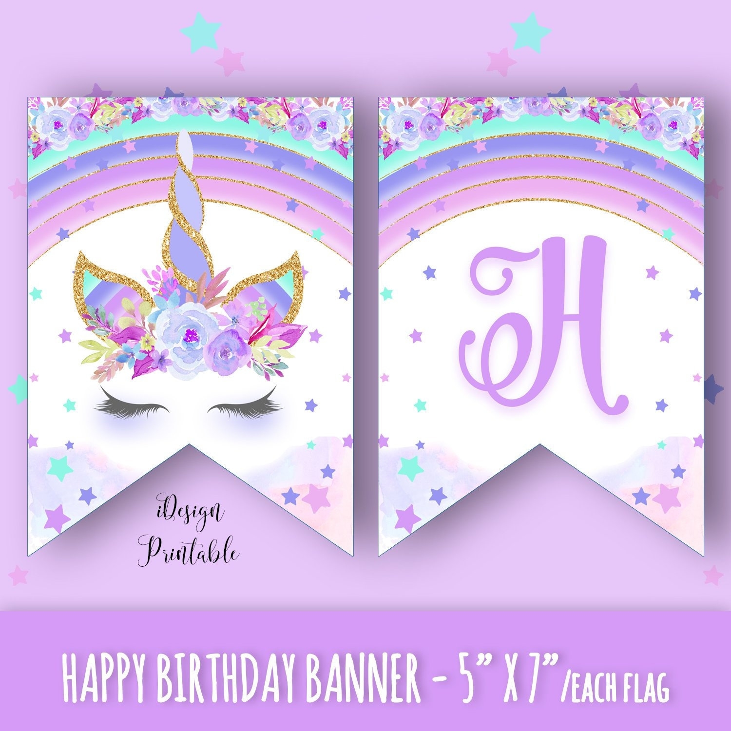 Printable Unicorn Birthday Banner