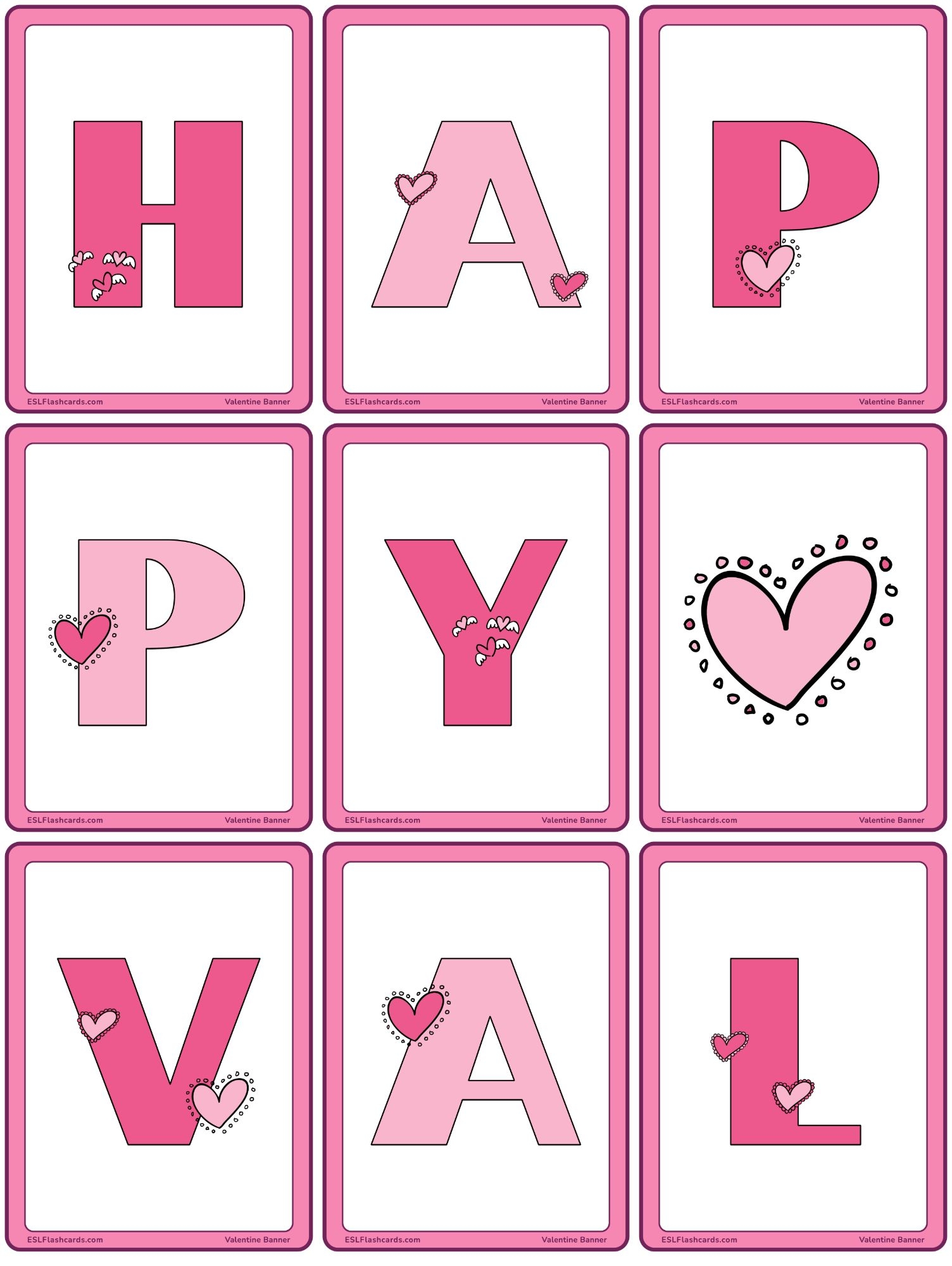 Happy Valentines Day Free Printable Banner