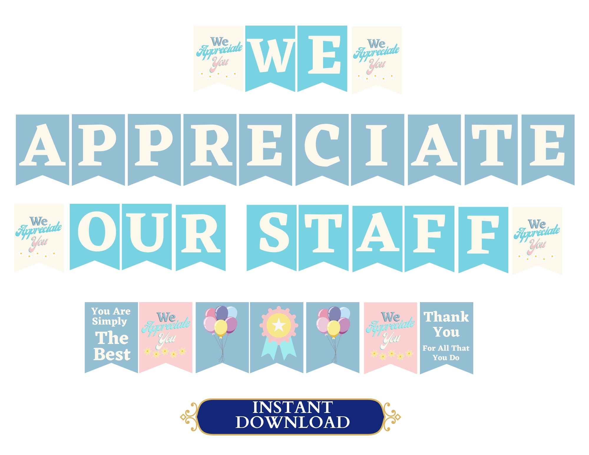 We Appreciate Our Staff Printable Banner Happy Employee Staff Appreciation Week Sign Employee Appreciation Employee Staff Recognition Etsy Hong Kong
