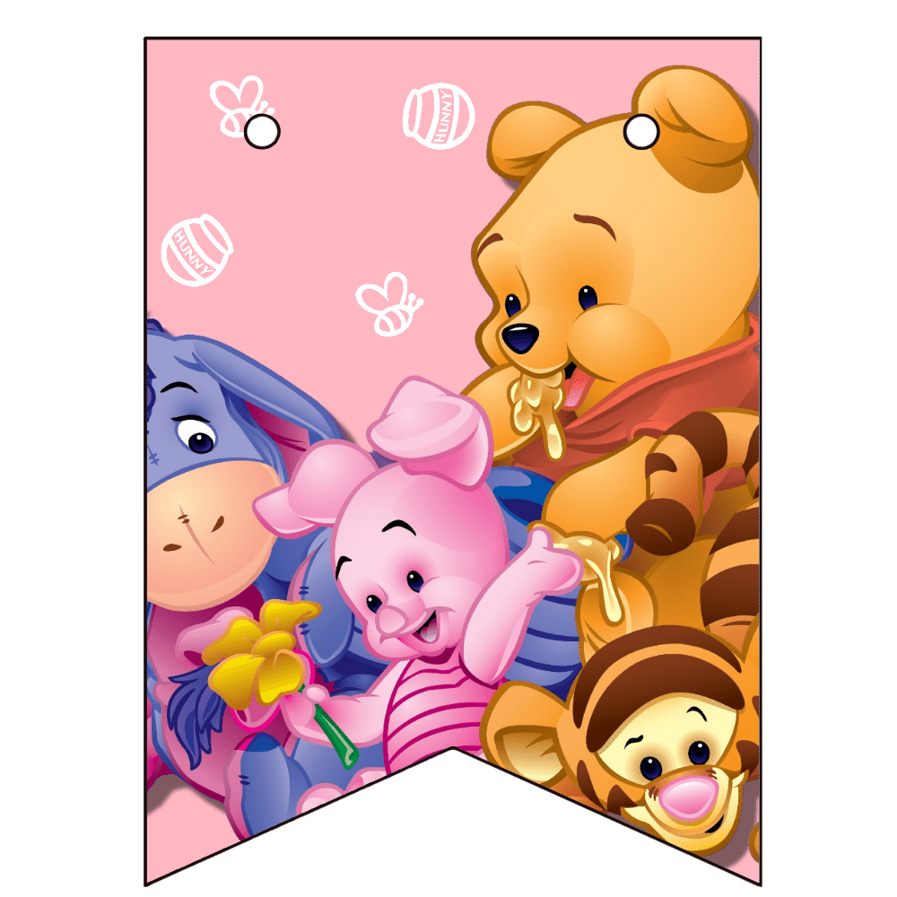 Winnie The Pooh Birthday Banner Printable MR ALPHABETS