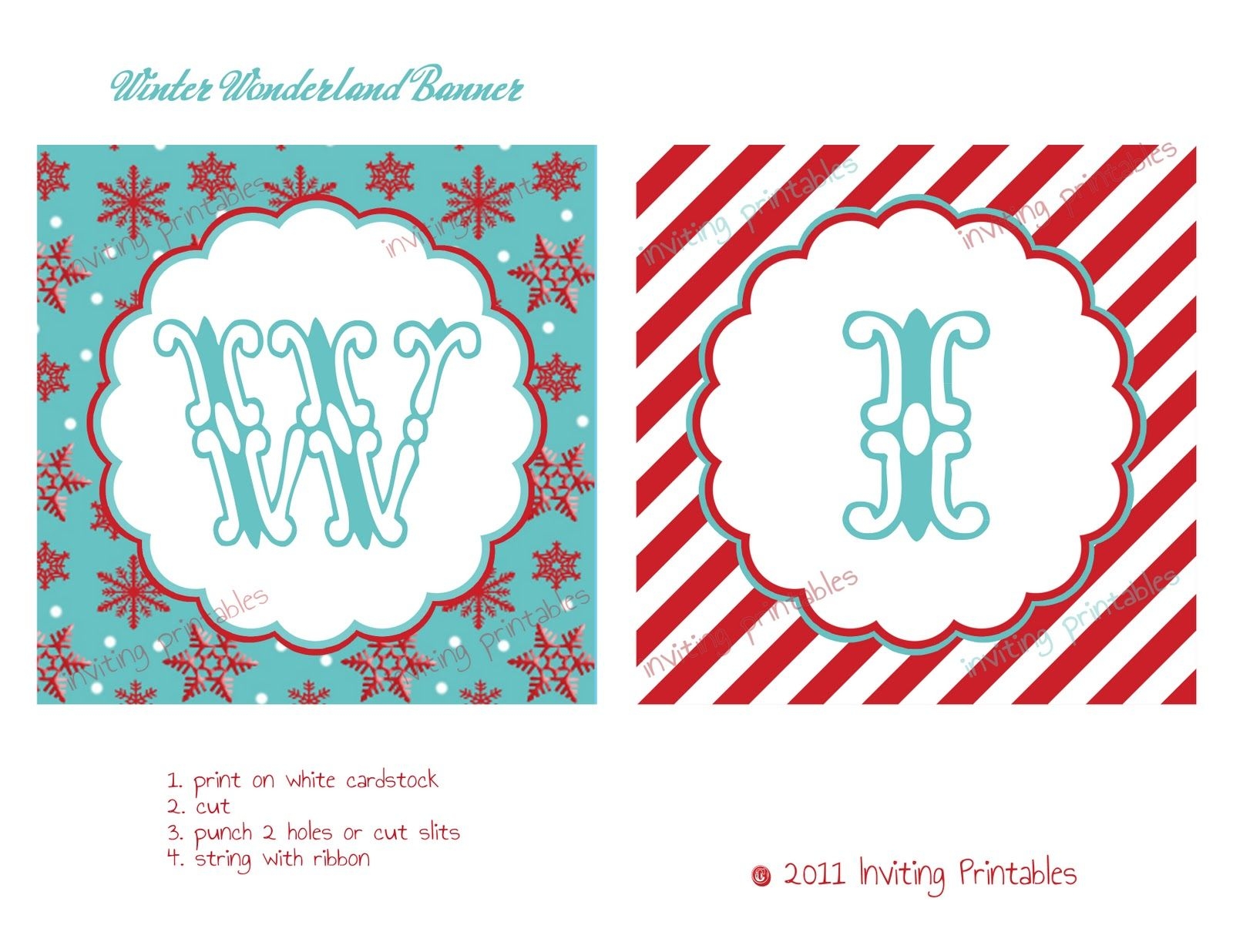 Free Printable Winter Banner