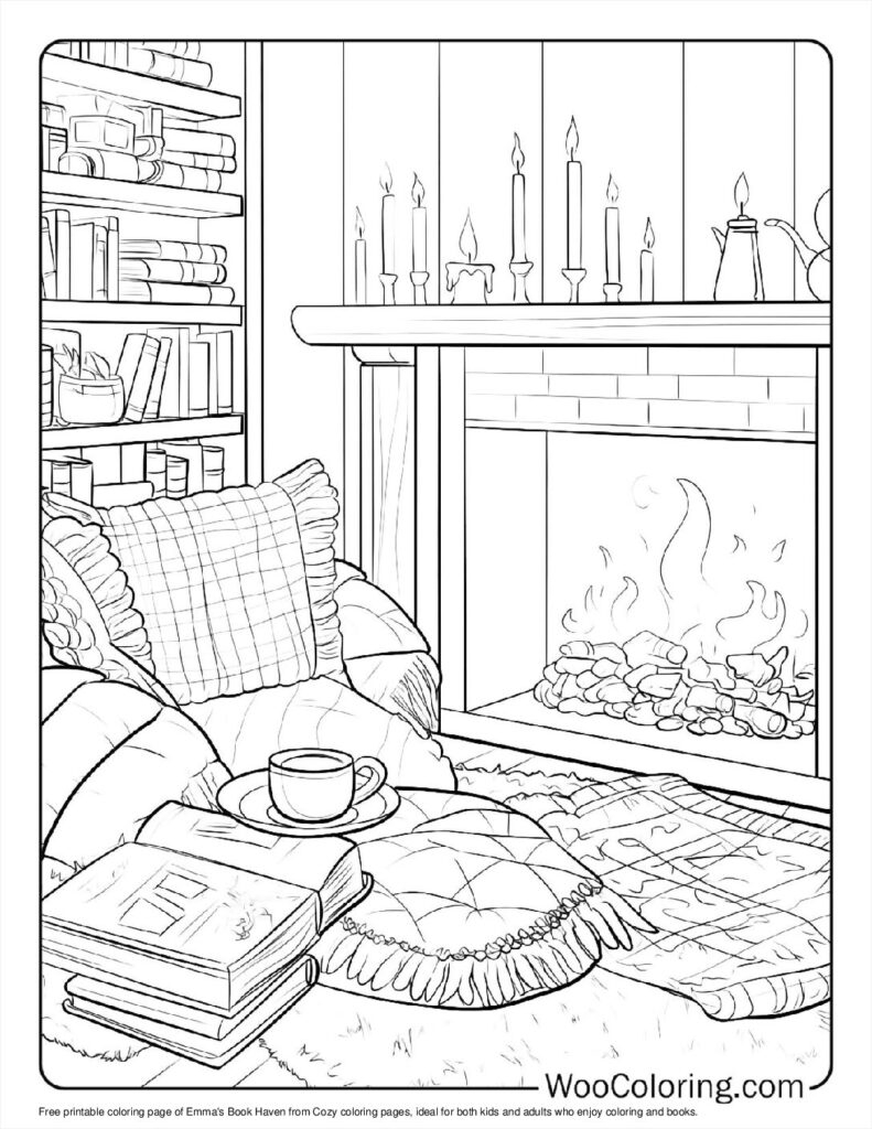 100 Cozy Coloring Pages Free PDF To Print Woo Coloring