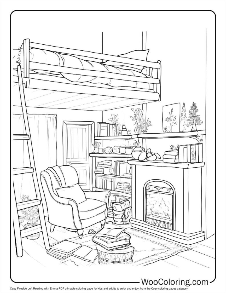 100 Cozy Coloring Pages Free PDF To Print Woo Coloring
