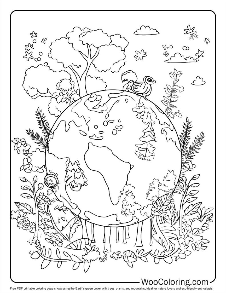 100 Earth Coloring Pages Free PDF To Print Woo Coloring