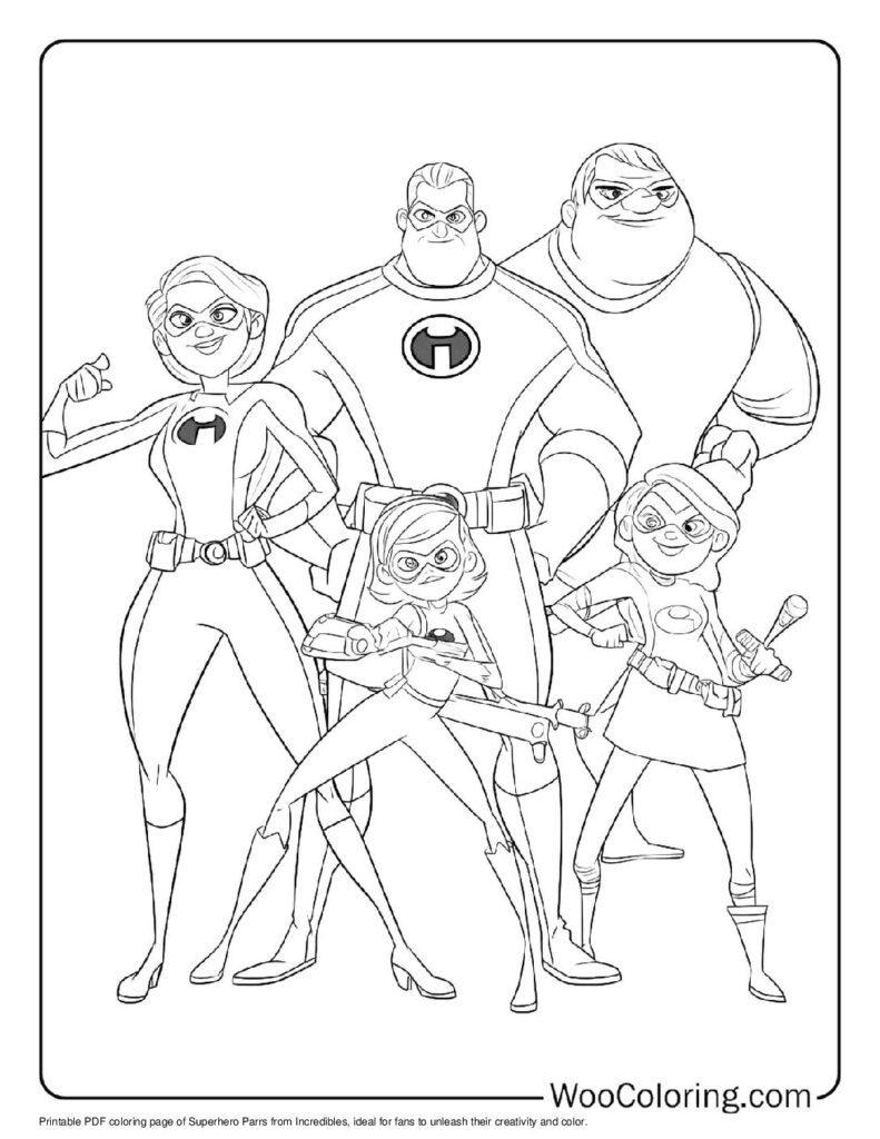 100 Incredibles Coloring Pages Free PDF To Print Woo Coloring