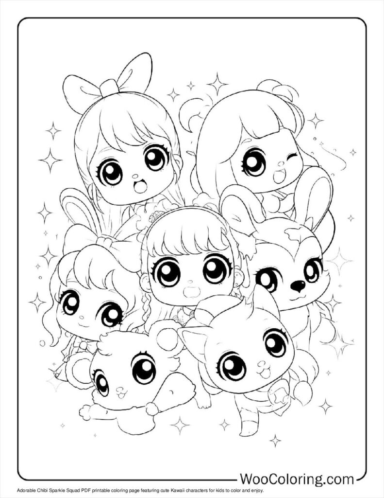 100 Kawaii Coloring Pages Free PDF To Print Woo Coloring