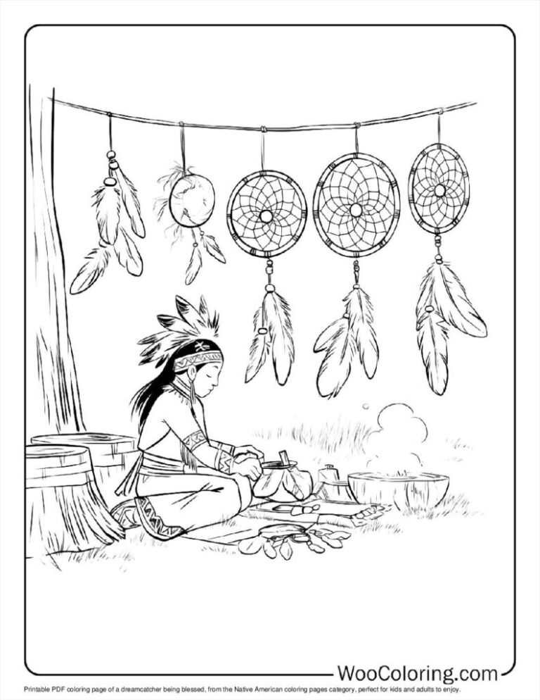 Free Printable Native American Coloring Pages For Adults - King Printables