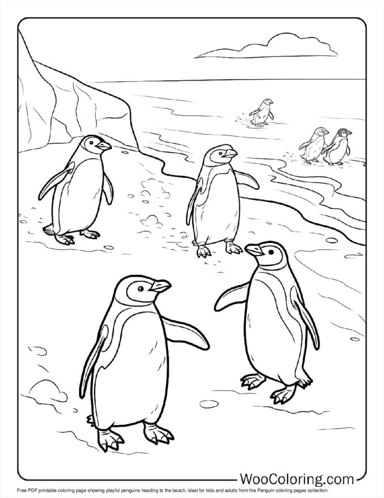 100 Penguin Coloring Pages Free PDF To Print Woo Coloring