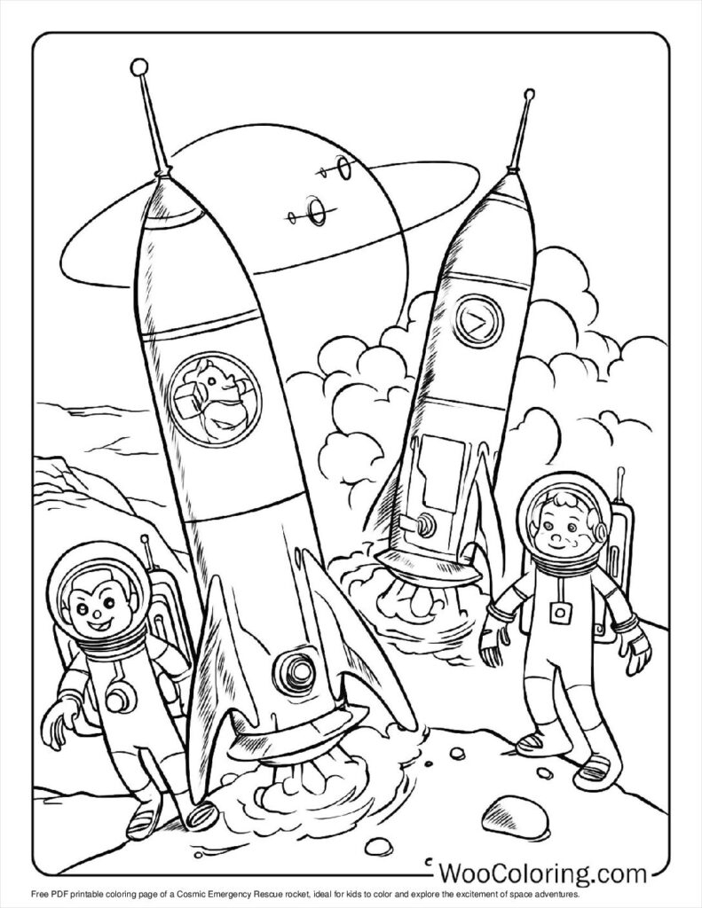 100 Rocket Coloring Pages Free PDF To Print Woo Coloring